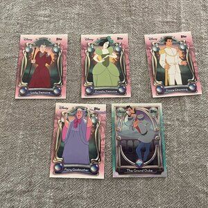 Topps Disney Set of 5 Cinderella Trading Card Characters!